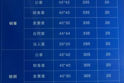 拉薩刻公章需要什么資料，多少錢一個，要多久？刻制全套印章又要多少錢？