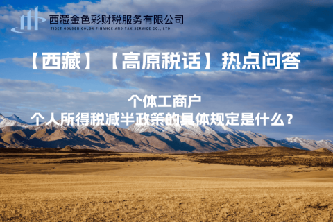 個(gè)體工商戶個(gè)人所得稅減半政策的具體規(guī)定是什么？